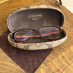 Authentic Coach Glasses with Coach clamshell case & lens cloth - HC 6040